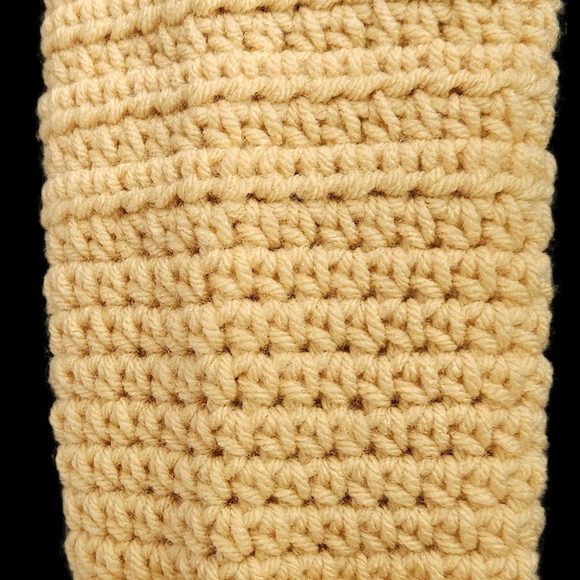 Handmade yellow crocheted doggie Sweater for small puppy or small dog - Picture 5 of 8